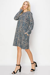 Aurora Suede Round Neck Dress - Jaguar (with pockets or without) from Joh Apparel
