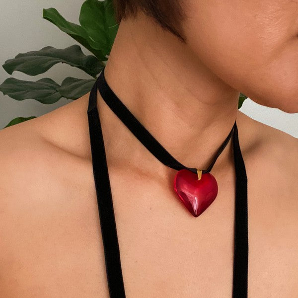 Bold In Red Black Sash Necklace from My Pampered Life Seattle