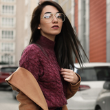 Retro Full Metal Aviator Sunglasses With Clear Lenses Glasses 9591 from zeroUV