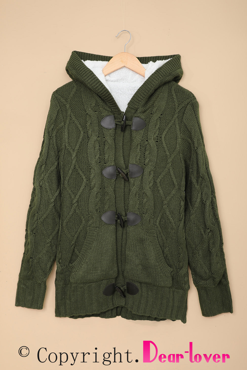 Black Toggle Coat with Hood from MsDressly