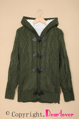 Black Toggle Coat with Sherpa Lining from MsDressly
