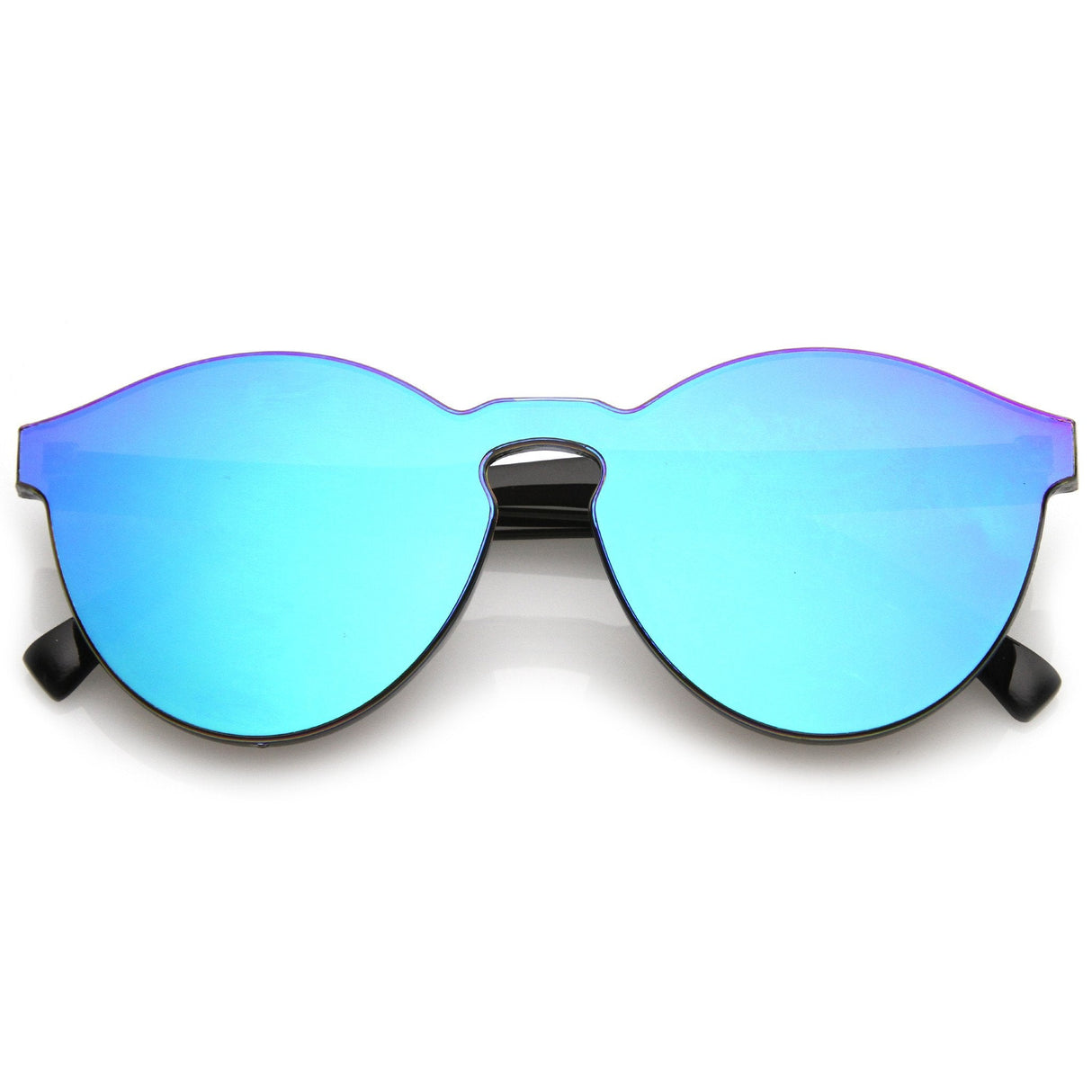 Futuristic Monoblock Mirrored Flat Lens Sunglasses C123 from zeroUV