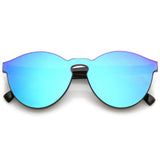 Futuristic Monoblock Mirrored Flat Lens Sunglasses C123 from zeroUV
