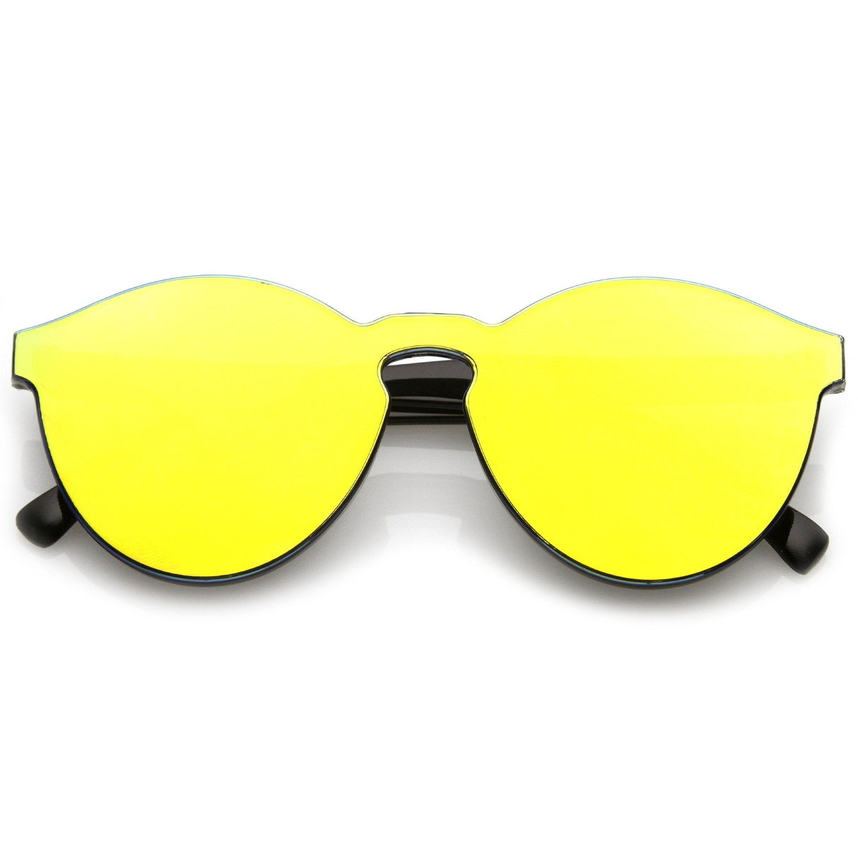 Futuristic Monoblock Mirrored Flat Lens Sunglasses C123 from zeroUV