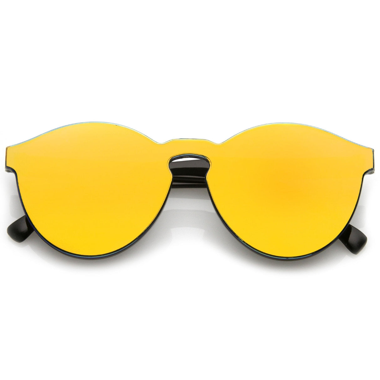 Futuristic Monoblock Mirrored Flat Lens Sunglasses C123 from zeroUV