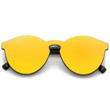 Futuristic Monoblock Mirrored Flat Lens Sunglasses C123 from zeroUV