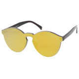 Futuristic Monoblock Mirrored Flat Lens Sunglasses C123 from zeroUV