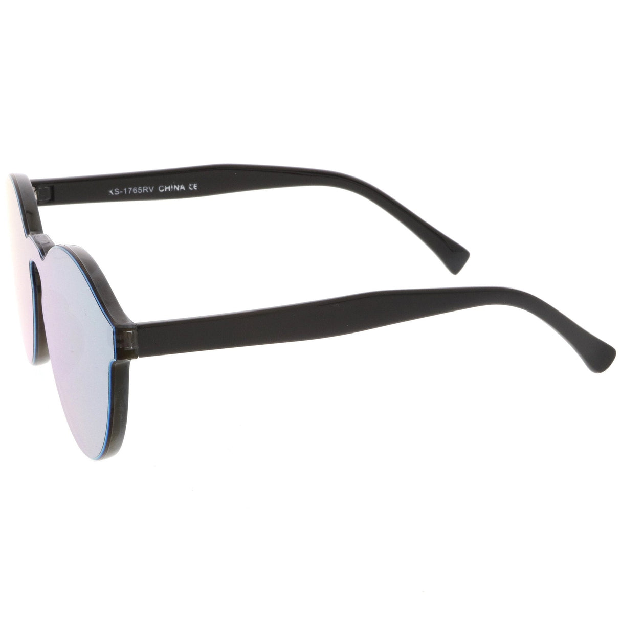 Futuristic Monoblock Mirrored Flat Lens Sunglasses C123 from zeroUV