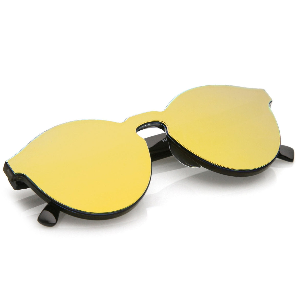 Futuristic Monoblock Mirrored Flat Lens Sunglasses C123 from zeroUV