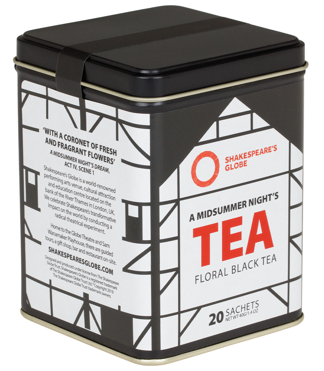 Shakespeare's Globe - A Midsummer Night's Tea, Tin of 20 Sachets from Harney & Sons Fine Teas