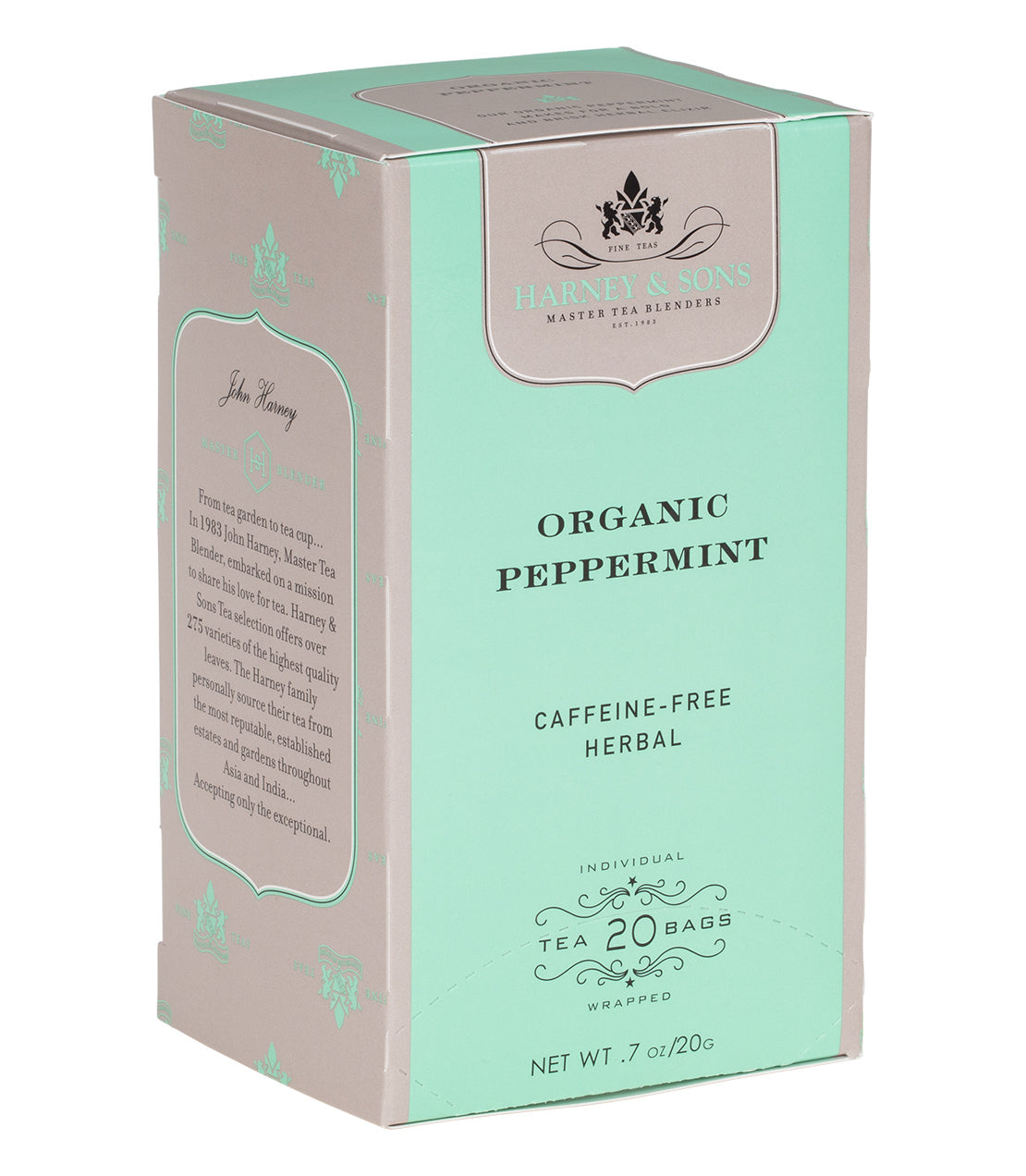 Organic Peppermint Herbal Premium Teabags from Harney & Sons Fine Teas