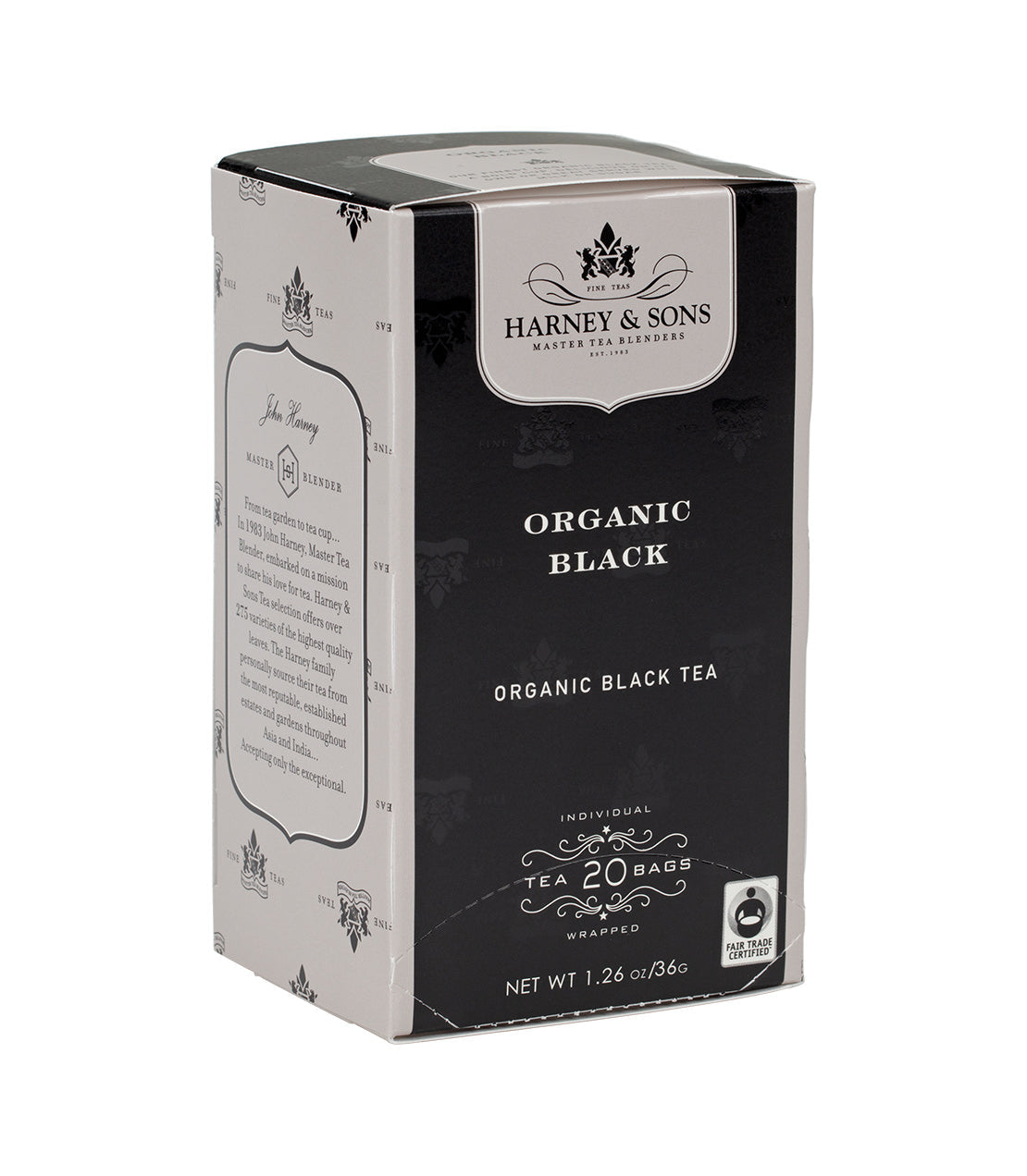 Organic Black, Box of 20 Premium Teabags from Harney & Sons Fine Teas