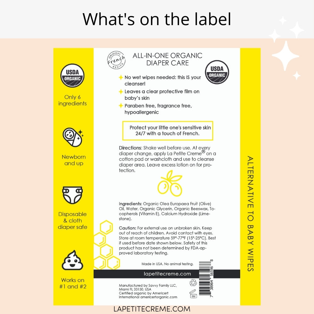 Organic French Diapering Lotion - Economy Refill - 20 oz from La Petite Creme