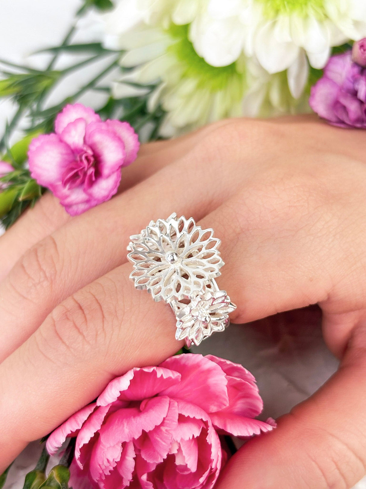 Big Bouquet Filigree Ring from Ash & Rose