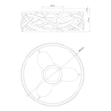 Ahmedabad Industrial 21" DC Motor Flush Mount Reversible Ceiling Fan with LED Lighting and Remote Control From ParrotUncle