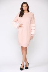 Sonia Sweater Dress with Faux Fur from Joh Apparel