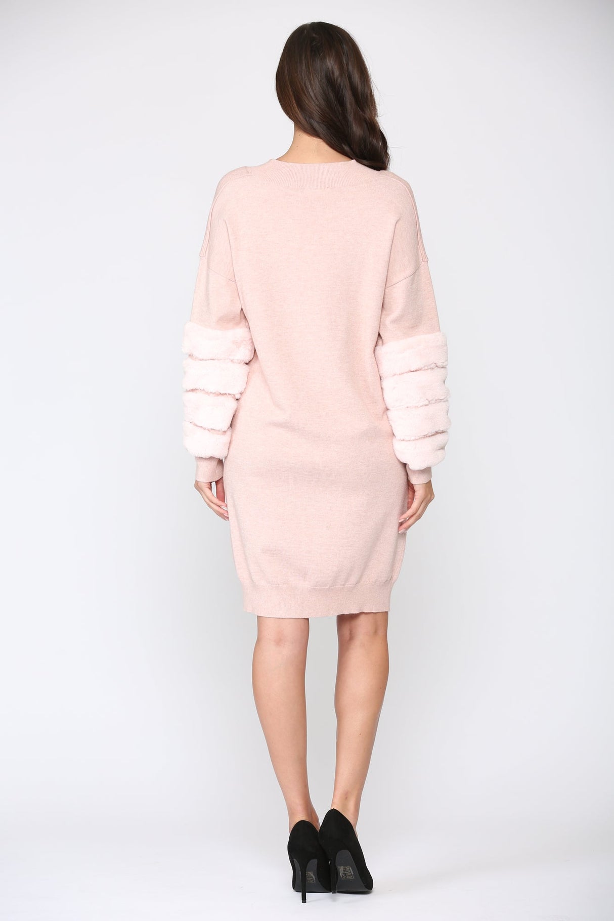 Sonia Sweater Dress with Faux Fur from Joh Apparel