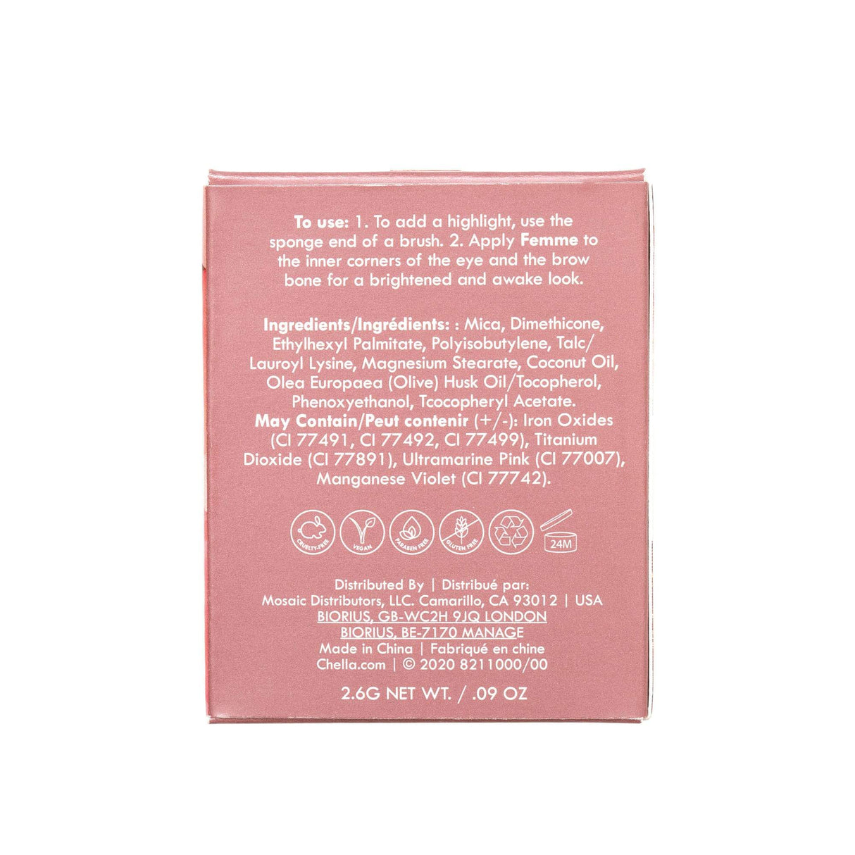 eyeshadow refill femme pearl - pearl-esque from Chella