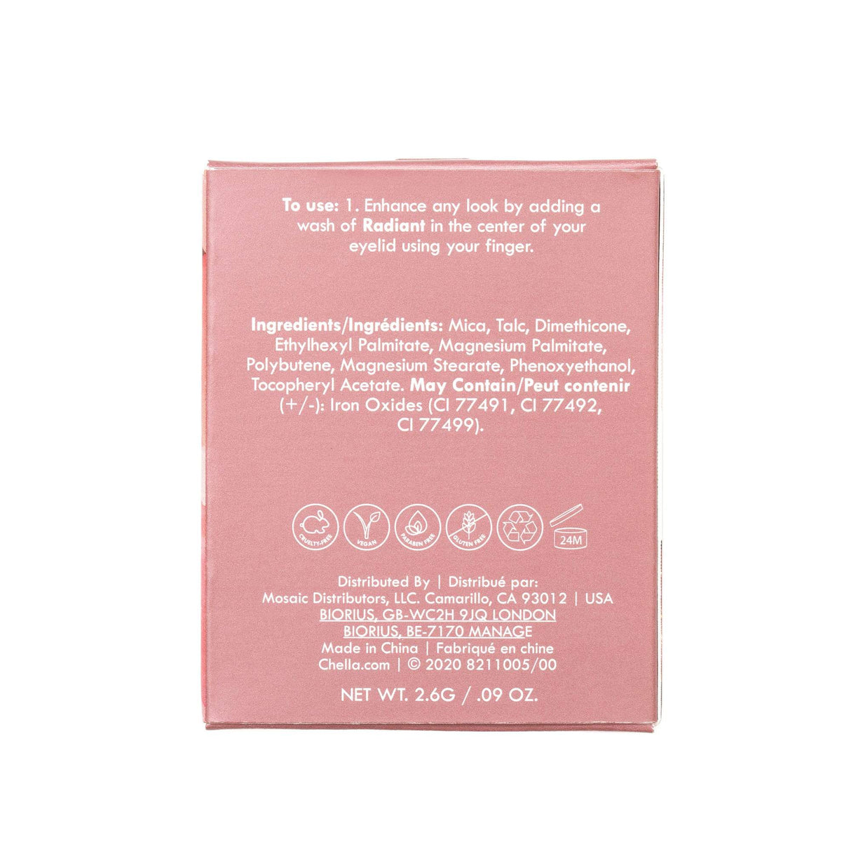 eyeshadow refill radiant pearl - copper from Chella