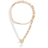 Chain with Pearl Double Layer Toggle Necklace from My Pampered Life Seattle