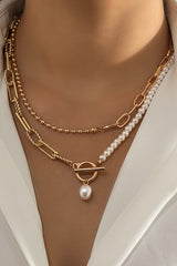 Chain with Pearl Double Layer Toggle Necklace from My Pampered Life Seattle
