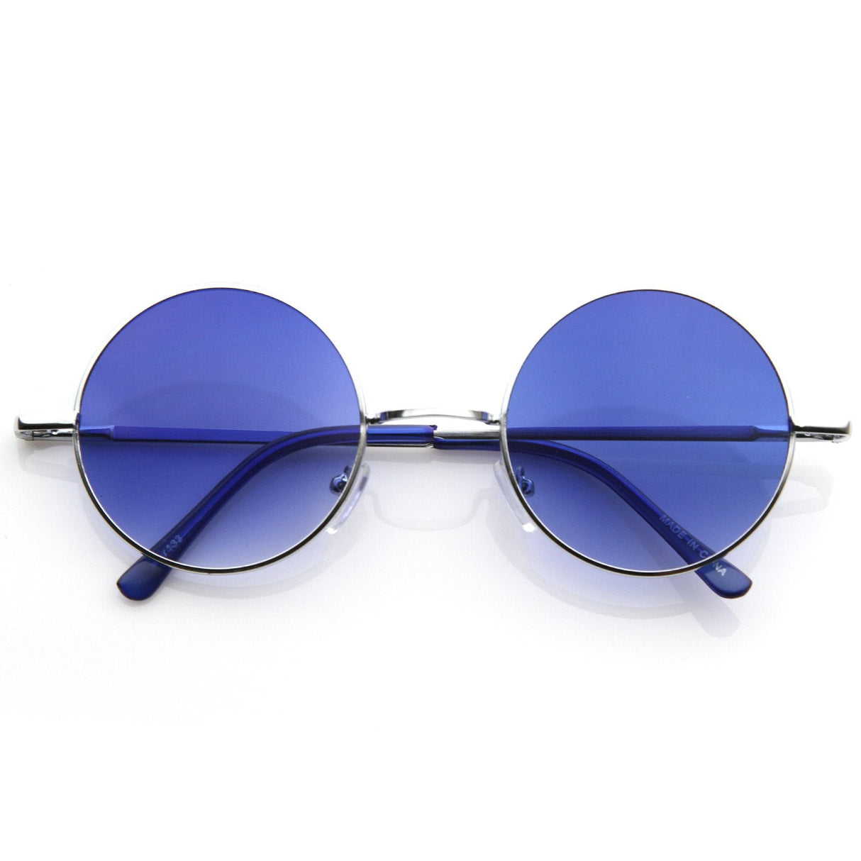 Retro Hippie Metal Lennon Round Color Lens Sunglasses 8594 from zeroUV