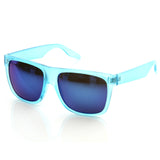 Frosted Retro Flat Top Candy Color Mirrored Lens Sunglasses 8610 from zeroUV