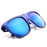 Frosted Retro Flat Top Candy Color Mirrored Lens Sunglasses 8610 from zeroUV