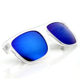 Frosted Retro Flat Top Candy Color Mirrored Lens Sunglasses 8610 from zeroUV