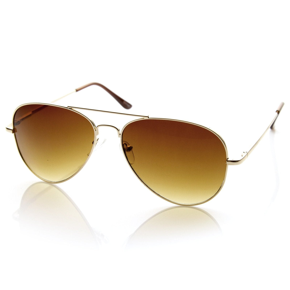 Large Premium Metal Aviator Sunglasses W/ Spring Temples 1377 from zeroUV