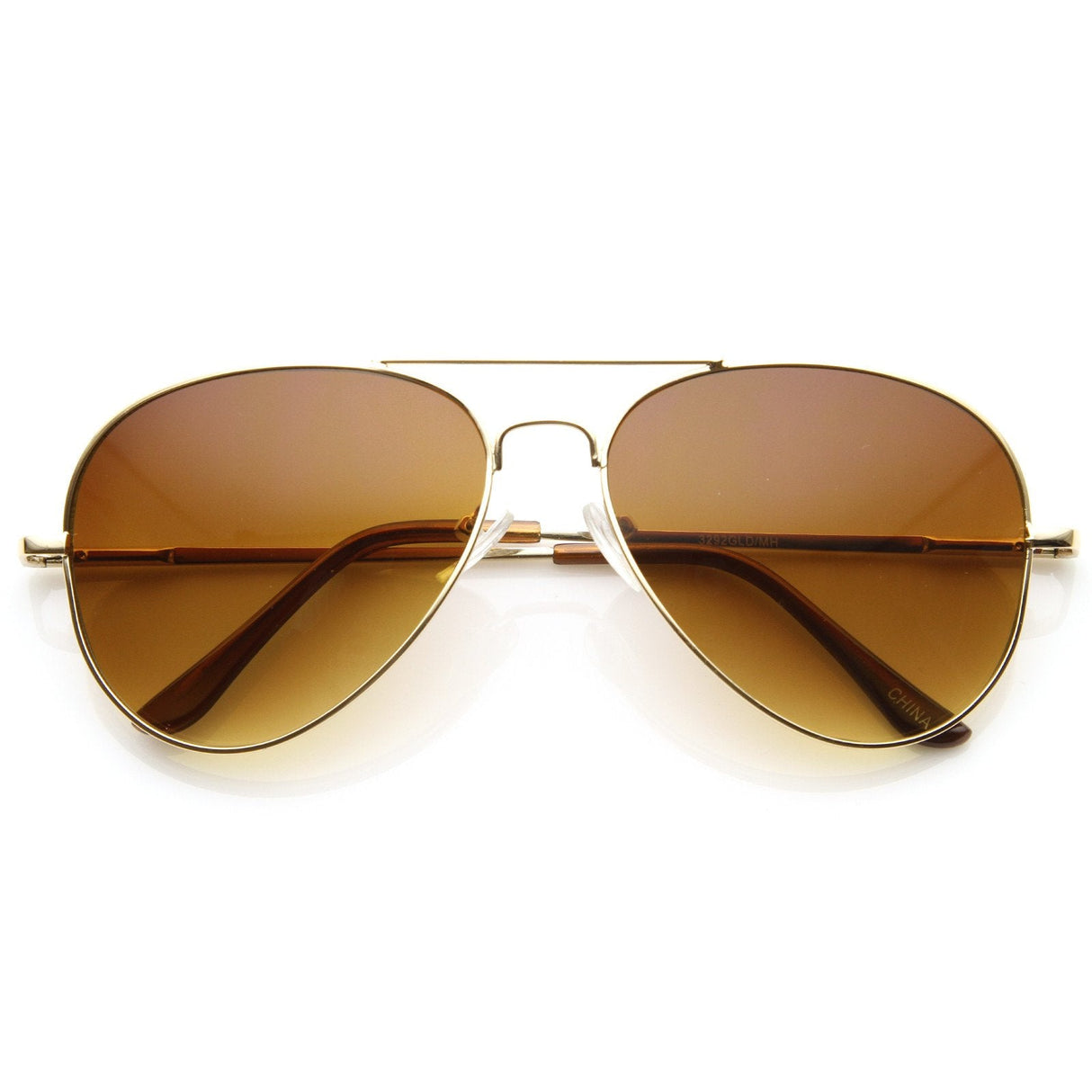 Large Premium Metal Aviator Sunglasses W/ Spring Temples 1377 from zeroUV