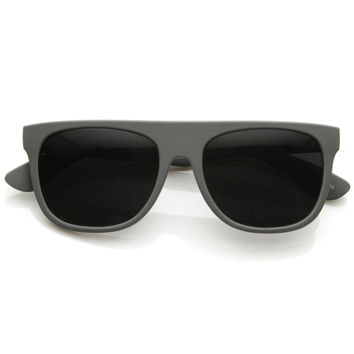 Hipster Super Flat Top Retro Horned Rim Sunglasses 8066 from zeroUV