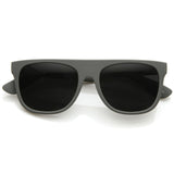 Hipster Super Flat Top Retro Horned Rim Sunglasses 8066 from zeroUV