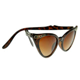 Elegant 50s Vintage Womens Fashion Rhinestone Cat Eye Sunglasses 8433 from zeroUV