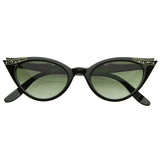 Elegant 50s Vintage Womens Fashion Rhinestone Cat Eye Sunglasses 8433 from zeroUV