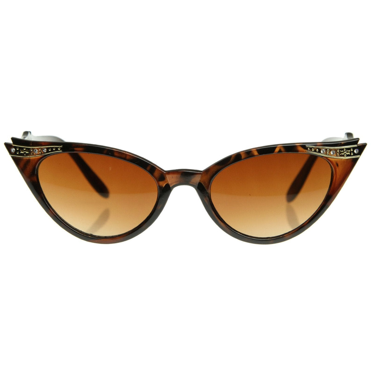 Elegant 50s Vintage Womens Fashion Rhinestone Cat Eye Sunglasses 8433 from zeroUV