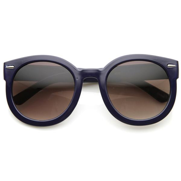 Womens Designer Round Oversize Retro Fashion Sunglasses 8623 from zeroUV