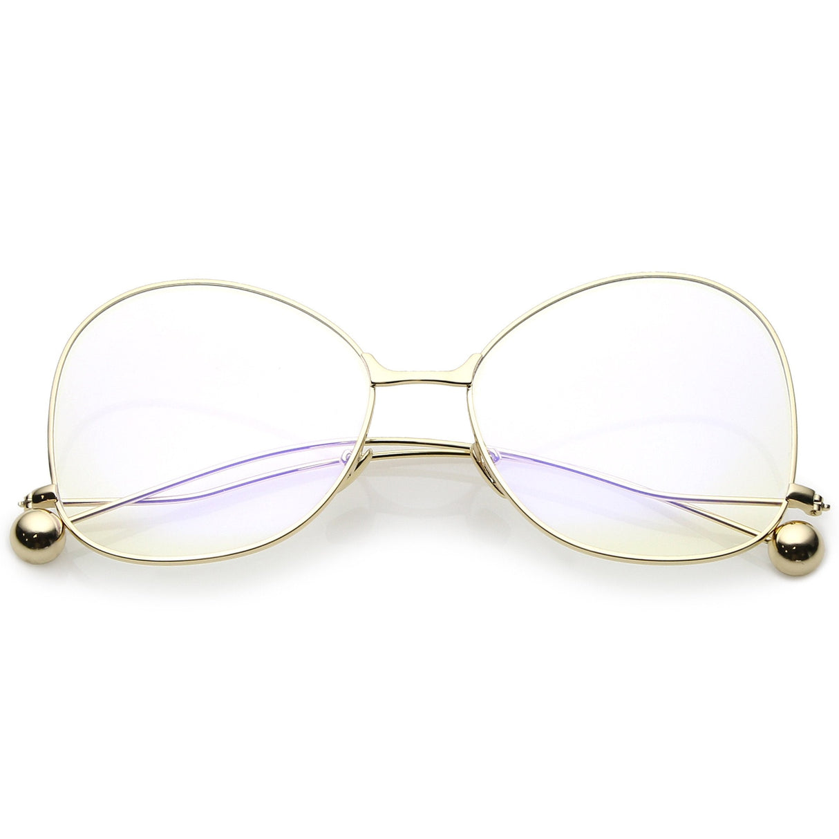 Women's Vintage Oversize Butterfly Clear Lens Glasses C418 from zeroUV
