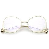 Women's Vintage Oversize Butterfly Clear Lens Glasses C418 from zeroUV