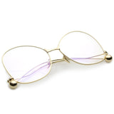 Women's Vintage Oversize Butterfly Clear Lens Glasses C418 from zeroUV