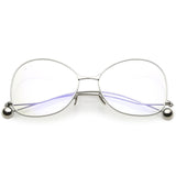 Women's Vintage Oversize Butterfly Clear Lens Glasses C418 from zeroUV