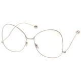 Women's Vintage Oversize Butterfly Clear Lens Glasses C418 from zeroUV