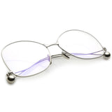 Women's Vintage Oversize Butterfly Clear Lens Glasses C418 from zeroUV