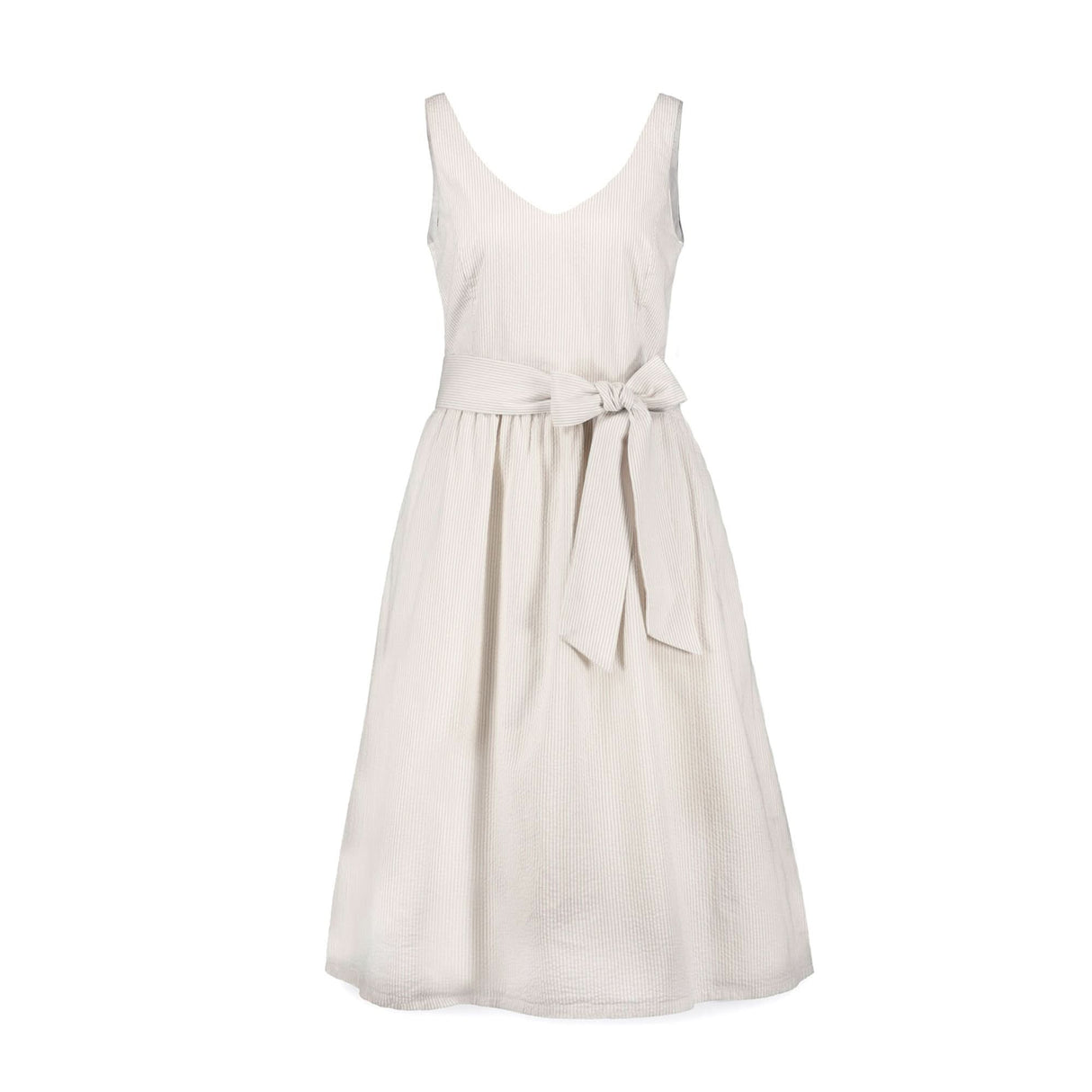 A-Line Organic Dress with Sash Taupe from Hope & Henry