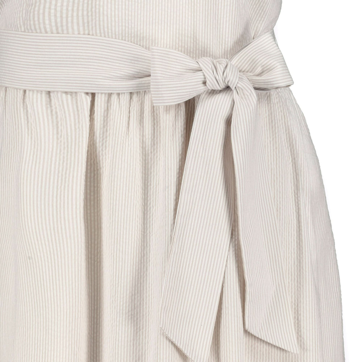 A-Line Organic Dress with Sash Taupe from Hope & Henry