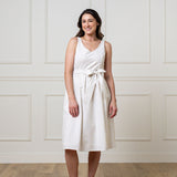 A-Line Organic Dress with Sash Taupe from Hope & Henry