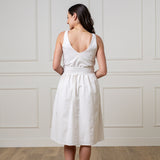 A-Line Organic Dress with Sash Taupe from Hope & Henry