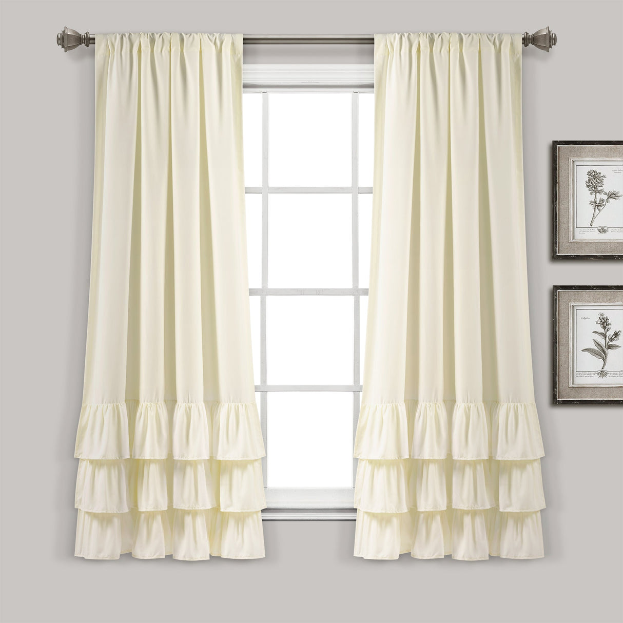 Allison Ruffle Window Curtain Panel Set from LushDecor