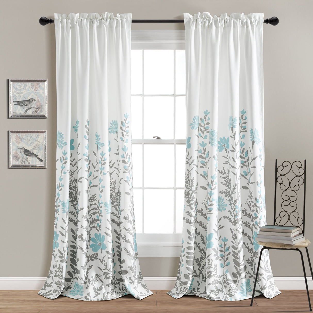 Aprile Room Darkening Window Curtain Set from LushDecor