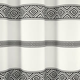 Ava Boho Stripe Tassel Yarn Dyed Recycled Cotton Shower Curtain from LushDecor